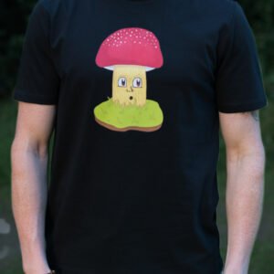 sprout black organic cotton t-shirt, sprout design, unsisex, 100% organic cotton t-shirt