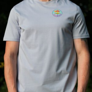 parma violet organic cotton t-shirt, FunGuyz logo design, unisex, 100% organic cotton