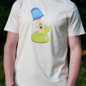 pedro natural white organic cotton t-shirt, pedro design, unisex, 100% organic cotton t-shirt