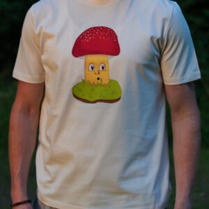 sprout vintage white organic cotton t-shirt, sprout design, unisex, 100% organic cotton t-shirt